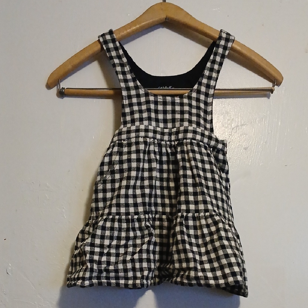 Cat & Jack Girls Black And White Checker Dress 3T